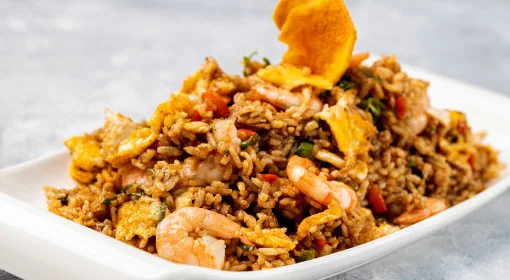 Receta arroz chaufa con camarones Real