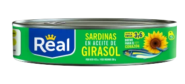 sardina en aceite de girasol oval