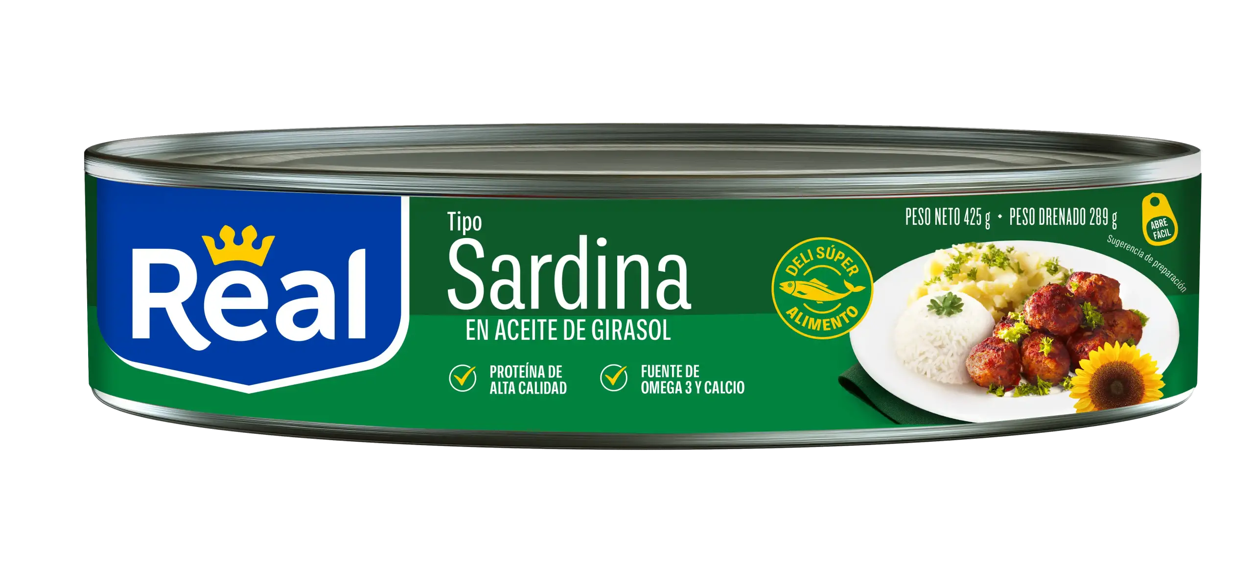 Foto de Sardinas en Aceite de girasol 425 g Producto Real